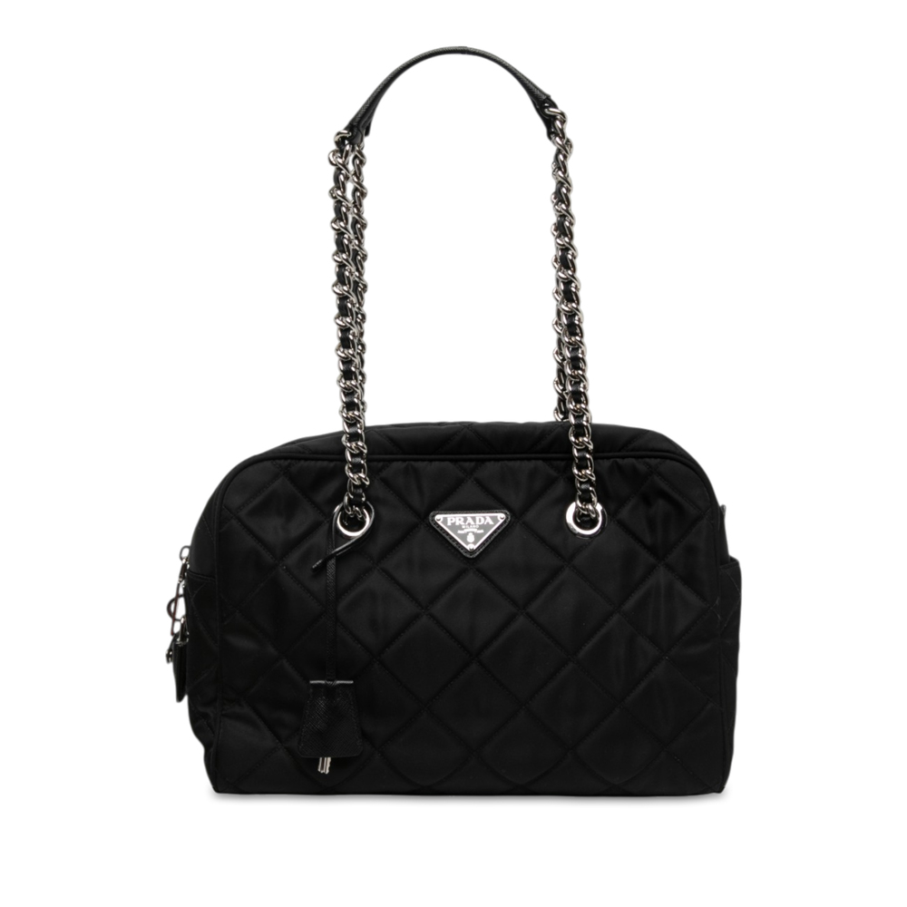 Pre-Loved Prada Impuntu Tessuto Chain Shoulder Bag